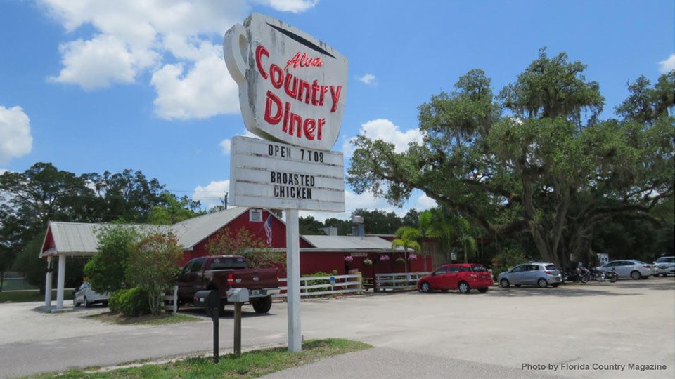 Alva diner exterior on Palm Beach Boulevard.