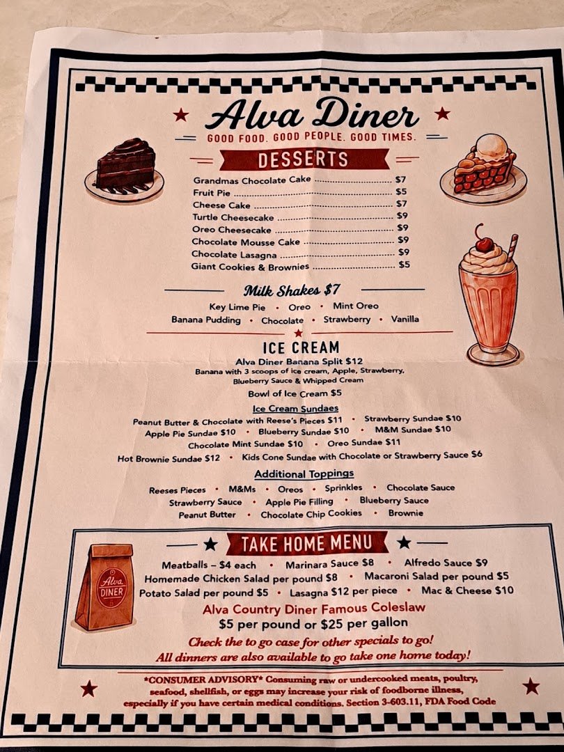 Comfort food served in a bright diner dining room.